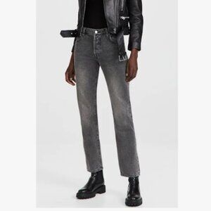 Frame Le Slouch Jeans in Faded Black Wash